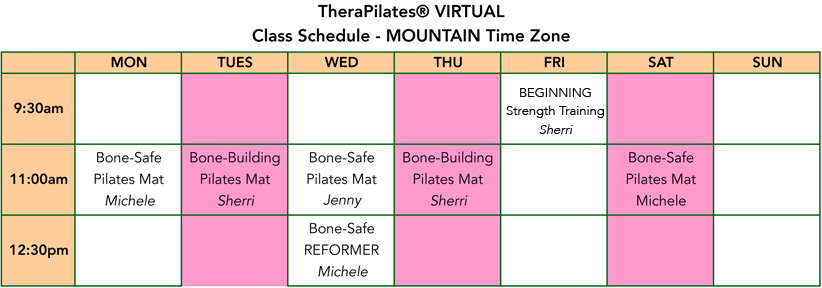 Mountain Schedule